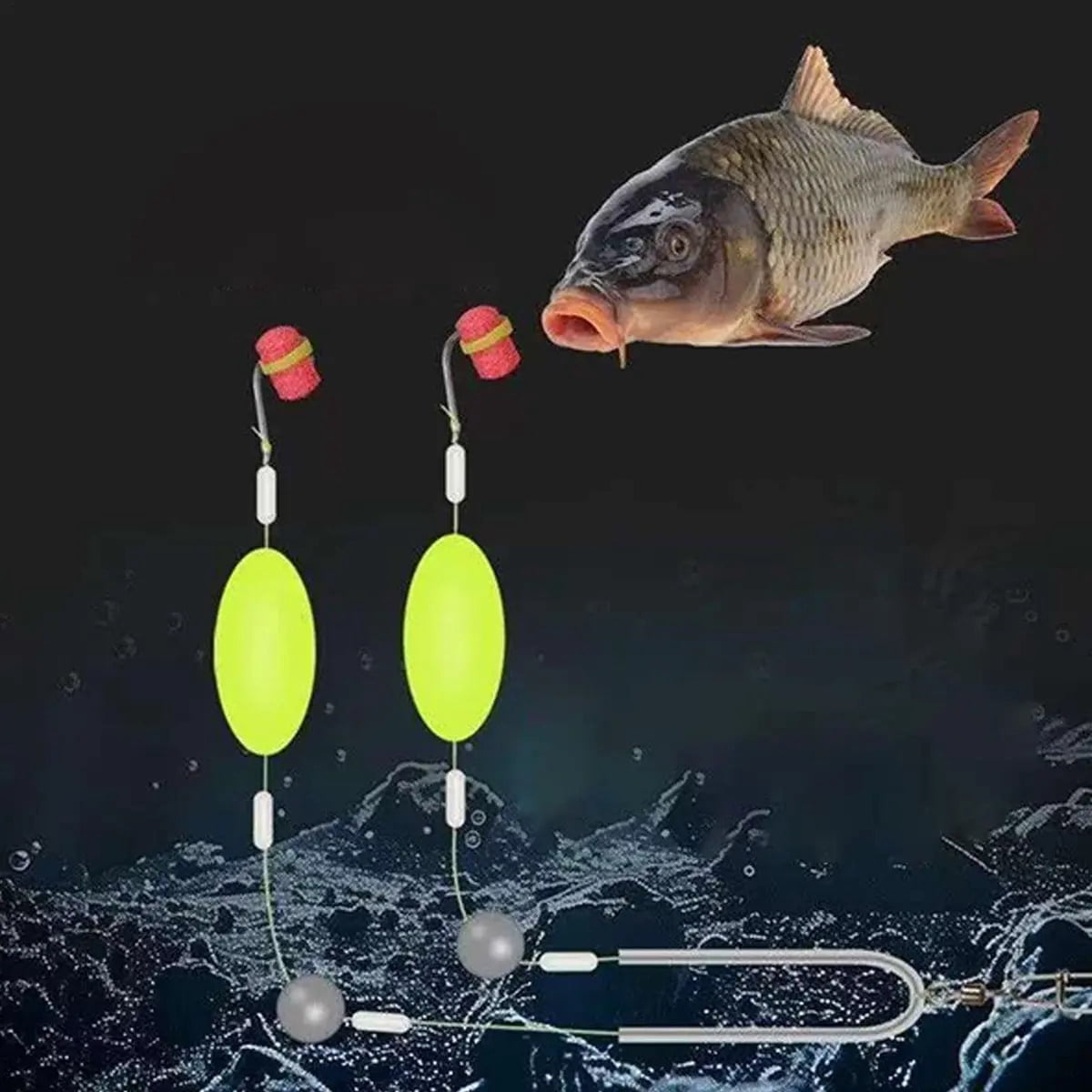 Fish fishing tackle saltwater double hook