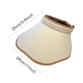 thumbnail image 2 of Audhol Trendy Cotton Sun Hat for Beach Large Wavy Brim Sunblock Summer Travel Thin Hat For Men And Women Cloud Face Sun Hat Ultra Wide Brim Sun Hat Beige One Size, 2 of 3