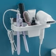 thumbnail image 3 of Soporte para secador de pelo Billuyoard blanco duradero y estable para organizador de baño, 3 of 6