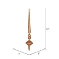 thumbnail image 2 of Vickerman 12" Rose Gold Glitter Cupola Finial Ornament, Pack of 3, 2 of 3