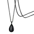 thumbnail image 1 of de cenizas de , colgante de cremación, soporte clásico para hombres y mujeres, colgante de gota para cenizas, materiales especiales, regalo Negro Fernando Collar con colgante de urna, 1 of 8