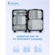 thumbnail image 3 of Juego de 6 cubos de compresión para viajes, bolsas ligeras organizadoras de equipaje, bolsas duraderas para ahorrar espacio, artículos esenciales de viaje, 3 of 6