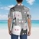 thumbnail image 4 of Balery Cats Group Camisas hawaianas de manga corta para hombre, camisas playeras de corte holgado, camisas de vacaciones con botones,3X-Large, 4 of 7