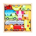 thumbnail image 1 of Big Save,HWRETIE Kids Wooden Vehicle Food Number Cognition Puzzle Learning Educational Toy, 1 of 1