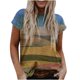 thumbnail image 2 of Puntoco Verano Mujer Casual Manga Corta Impreso O-Cuello Blusa Camiseta Señoras tops Puntoco Puntoco-9243, 2 of 4