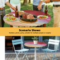 thumbnail image 6 of Elastic Fitted Round Tablecloth, Red Ombre Coastal Waterproof Stretch Table Cover for 55"-60" Tables, Summer Nautical Beach Ocean Seaside Washable Outdoor Tablecloths for Patio, Picnic, Camping, 6 of 9