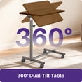 thumbnail image 3 of KEKOY Overbed Table, Adjustable Overbed Bedside Table with Wheels, Tilt Table for Medical Home Care and Hospital Use,Smooth Rolling, Stable Support Design, 3 of 6