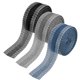 thumbnail image 1 of Cinta de dobladillo instantánea Uxcell para planchar, cinta adhesiva sin coser para pantalones, tiras adhesivas negras, azules y grises, 3 Pcs 5.5 Yard, 1 of 7
