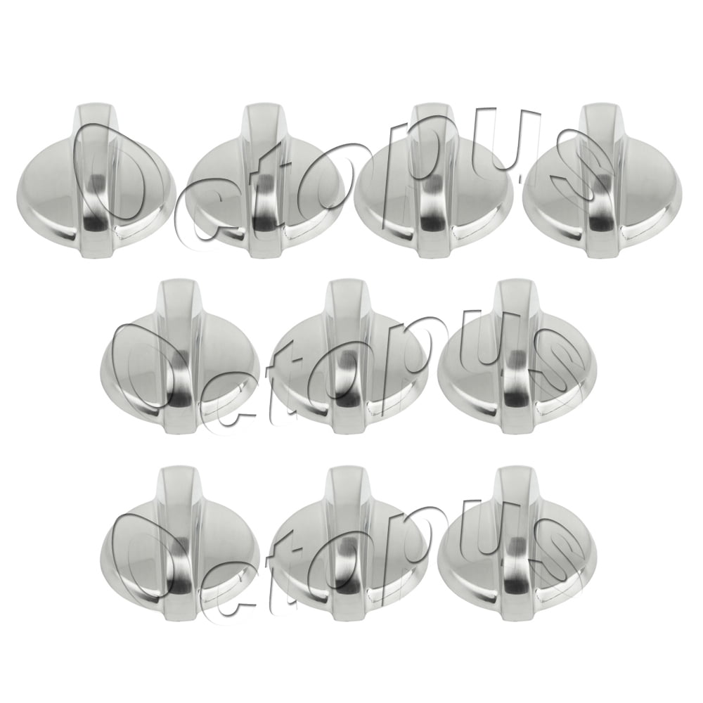 WB03T10284 Range Oven Knob Stainless Steel Finish AP4346312 PS2321076 5 PACK 