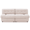 thumbnail image 4 of WETURE Modern Cozy Comfort Chenille Deep Seat Loveseat Sofa, Beige, 4 of 8