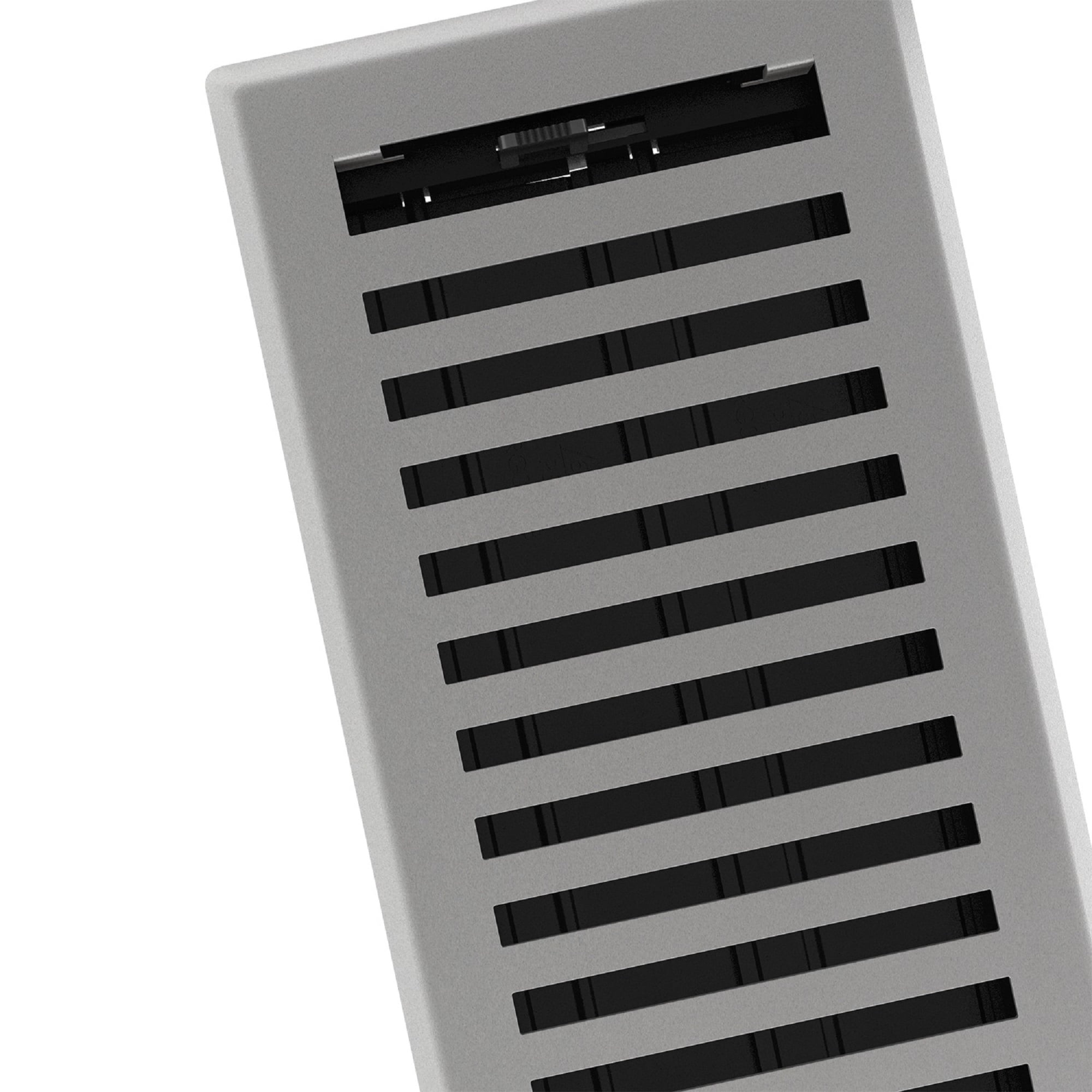 4in x 12in Montezuma Style Grey Granite Metal Rectangular Floor Register (5 PACK) - Overall 5 1/4" x 13 1/4"