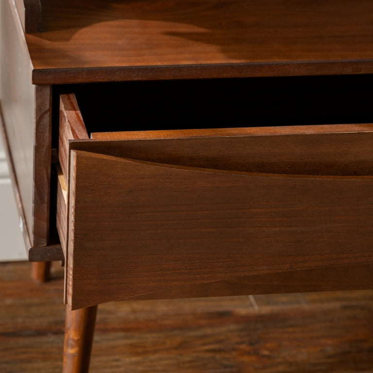Manor Park Mid Century Modern Solid Wood Hall Tree, Walnut