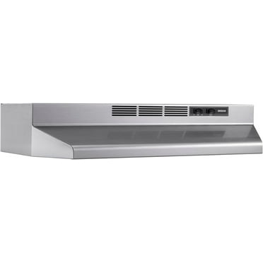 Broan-NuTone 4130SF Fingerprint Resistant Ductless Under-Cabinet Range Hood, 30-Inch, Stainless Finish with Print Guard