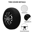 thumbnail image 2 of KLL Retro Space Rocket Launch Pattern 14-17 inch Spare Tire Cover Universal Wheel Protector for Truck SUV Trailer Camping Rv Tire Covers-17 inch, 2 of 6