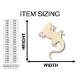 thumbnail image 2 of Unfinished Wood Lizard and Gecko Shape - Craft - up to 46" DIY 42" / 1", 2 of 3
