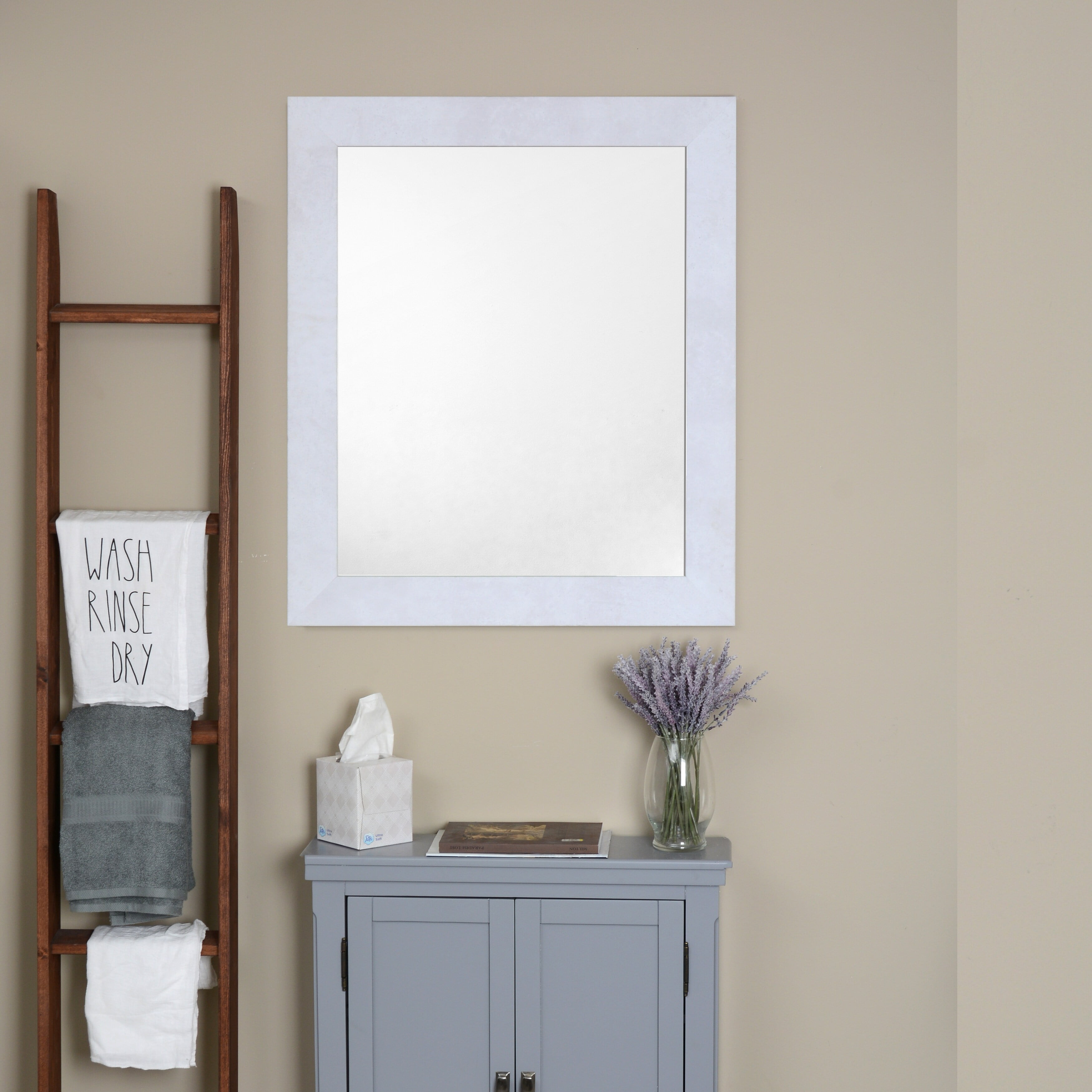 Brandtworks Moonlit Bright Gray Wall Mirror 32 x 60