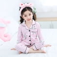 thumbnail image 2 of Conjunto de pijamas de algodón para niña, ropa de dormir con estampado de flores, para fiesta, regalo de Navidad, Otoño e Invierno, 2 of 4