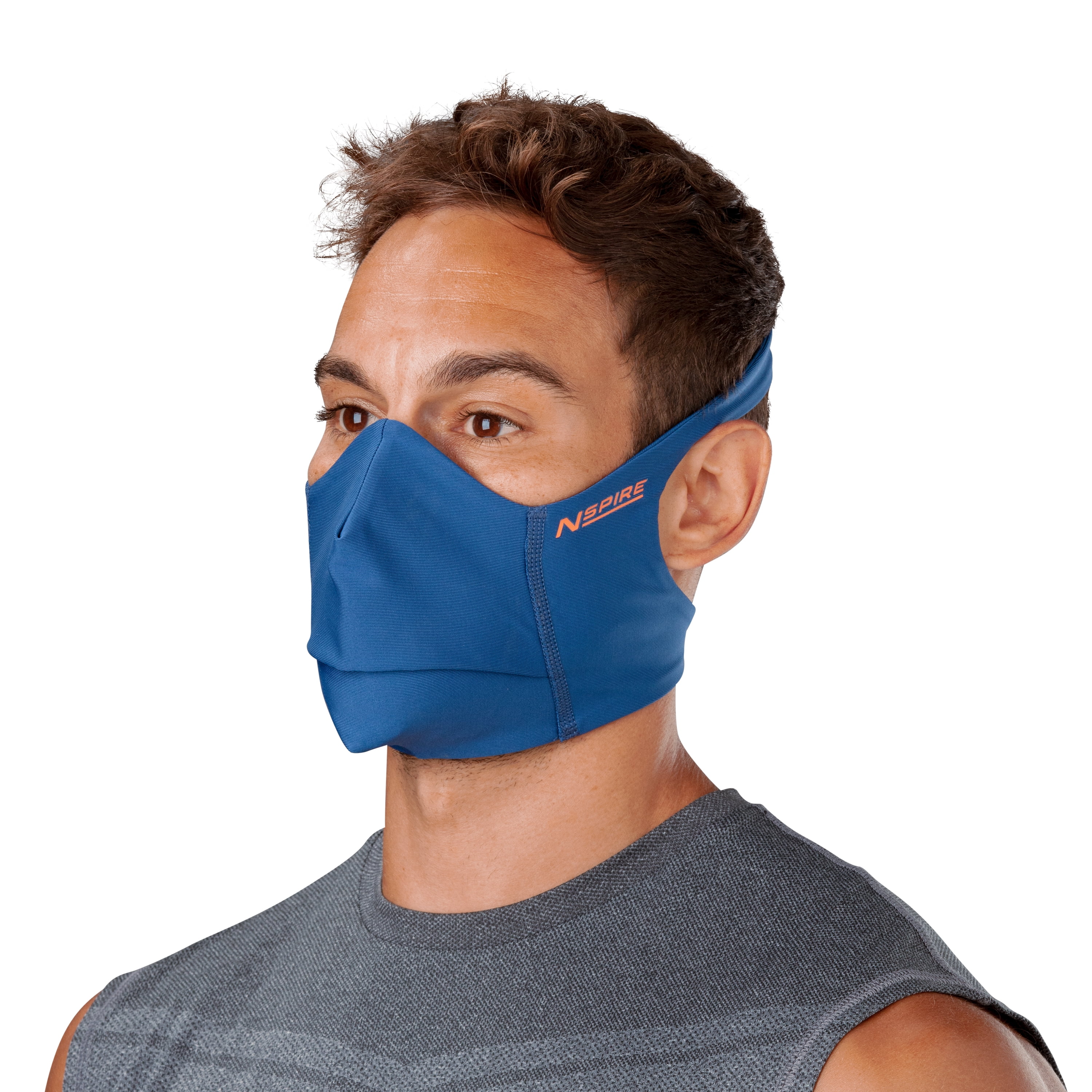 Nathan Nspire Solid Print Face Mask Flexible Anti Microbial Reusable Walmart Com