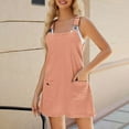 thumbnail image 2 of ShomPort Womens Summer Dresses Casual Corduroy Jeans Tank Dresses with Pockets Adjustable Strap Daily Rompers, 2 of 8