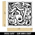 thumbnail image 2 of Snake Haired Gorgon Medusa Greek Myth Self-Inking Rubber Stamp Ink Stamper - Orange Ink - Small 1 Inch, 2 of 7