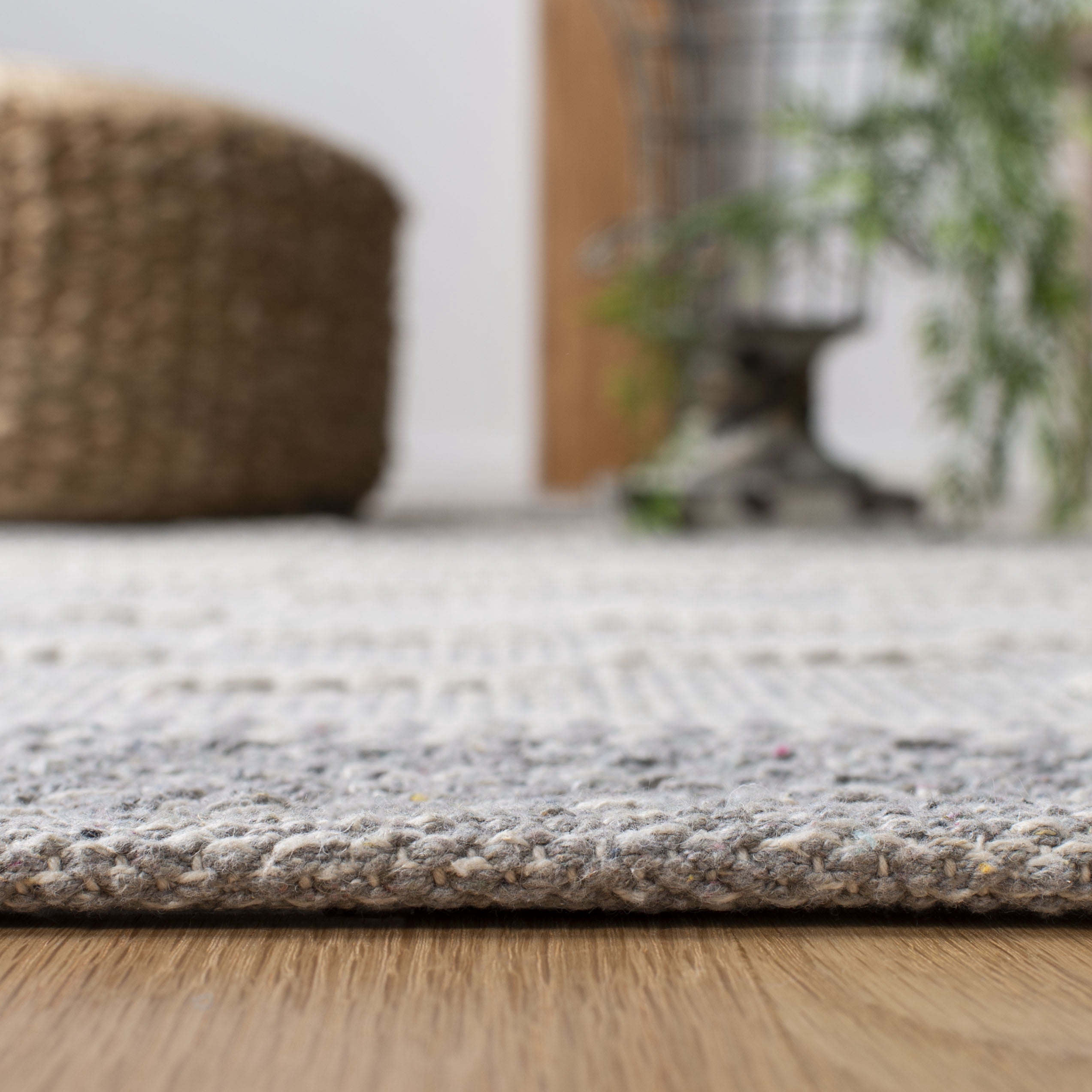 SAFAVIEH Striped Kilim Rory Striped Cotton Area Rug, Ivory/Grey, 6' x 9'