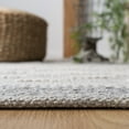 thumbnail image 4 of SAFAVIEH Striped Kilim Rory Striped Cotton Area Rug, Ivory/Grey, 7' x 7' Square, 4 of 7