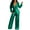 Green, variant on Aayomet Womens Jumpsuits Women Long Sleeve V Neck Jumpsuits Slim Fit Nightclub Style Long Sleeve Wide Leg Jumpsuit,Purple XL