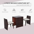 thumbnail image 4 of Outsunny Ensemble de bistro rotin extérieur 3pcs, 4 of 9