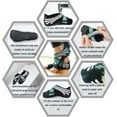 thumbnail image 3 of JIANFANG Yoga Socks Toeless Non-Slip Grips & Straps, for Pilates, Barre, Ballet, Bikram, Workout for Women, 3 of 6