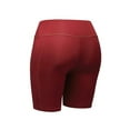 thumbnail image 3 of Ochine Women Biker Shorts High Waist Tummy Control Stretch Solid Color Sweat Shorts Sports Running Yoga Gym Performance Workout Athletic Compression Shorts Jersey Bermuda Shorts with Pockets, S-2XL, 3 of 3