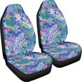 thumbnail image 3 of FUIALDOLG Floral Print Vehicle Seat Covers for Women, 2 Pack Front Seat Cover Decorative Elastic Front Seat Protectors, 3 of 13