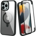thumbnail image 4 of for iPhone 13 Pro Max Case,Built-in 9H Tempered Glass Screen Protector,Wireless Charging,Stand Kickstand,Military Dropproof,Real 360,Full Body Shockproof Phone Case(Black/Clear), 4 of 17
