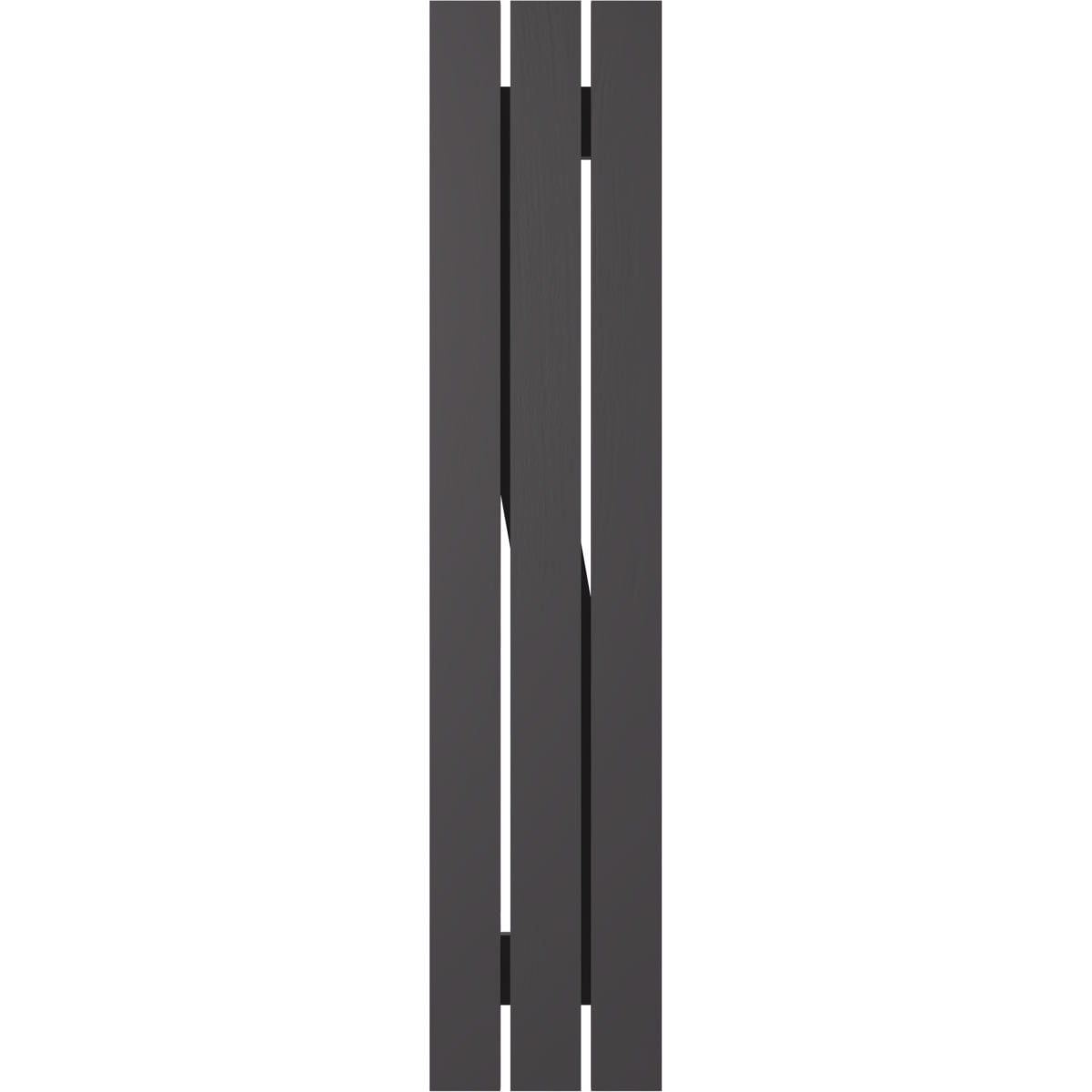 Ekena Millwork 11 1/2"W x 31"H Americraft Three Board (2 Batten) Exterior Real Wood Spaced Board-n-Batten Shutters w/ Z-Bar (Per Pair), Shadow Mountain