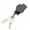 thumbnail image 2 of 3pcs Rotating Metal Case Key Ring Retractable Recoil Pull Reel Badge Key Chain Belt Clip ID Card Holder, 2 of 11