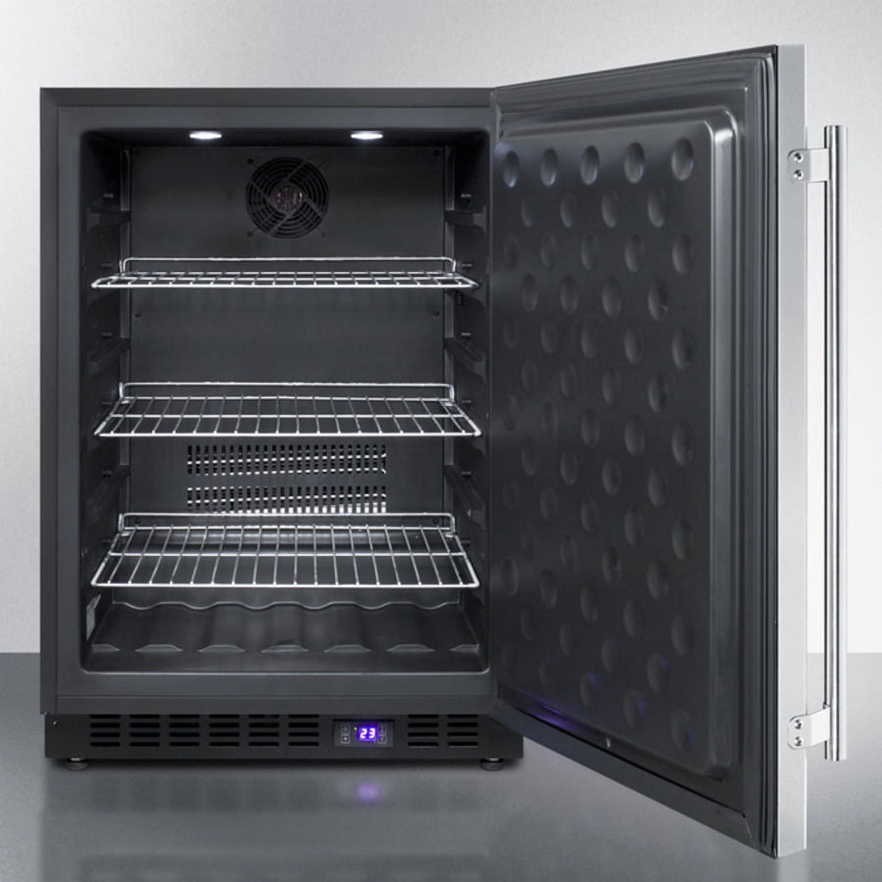 24" Wide Outdoor All-Freezer, Black Cabinet