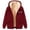 Wine, variant on Bovemsi Sweatshirt for Women Fashionable And Casual Fleece Lined Thickened Warm Hooded Zip Up Hoodie