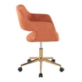 thumbnail image 4 of Margarite Task Chair, Home Office Chair with Wheels, Black Office Chair, Computer Chair, Home Office Desk Chair Comfy, Contemporary Desk Chair (Orange Fabric), 4 of 6