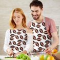 thumbnail image 3 of Brown Footballs Repeat Pattern Apron-Garden Aprons for Women with Pockets-Cotton Linen Waterproof Kitchen Cooking Gardening Aprons Adjustable for Kitchen,Cooking,BBQ and Salon 33x27 Inch, 3 of 7