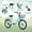 20in+Green+Carbon Steel, variant on LHSHID 20 Inch Bike for ,'s Bicycle with Coaster Brake V-Brake,1-Speed,Chain Guard Rear Rack,Lightweight Steel Frame (Pink,Green,Purple,White)