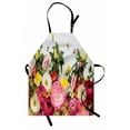 thumbnail image 1 of Rustic Apron Bunch of Flowers Ranunculus on Wood Backdrop Rose Floral Arrangement Spring Pattern, Unisex Kitchen Bib Apron with Adjustable Neck for Cooking Baking Gardening, Multicolor, by Ambesonne, 1 of 3