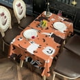 thumbnail image 2 of Halloween Cats with Pumpkin and Bat Motifs Rectangle Tablecloth 60"x102",Waterproof Polyester Rectangle Table Cloth, Wipeable Spillproof Polyester Tablecloth for Dining, Camping, Indoor and Outdoor, 2 of 6