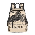 thumbnail image 1 of Fotbe Let The Adventure Begin Mochila Ligera para Hombres y Mujeres - Duradera y Resistente al Agua, Ideal para Escuela, Trabajo, Viajes y Uso Diario, 1 of 7