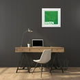 thumbnail image 3 of Grey, Jace 26x26 White Modern Wood Framed Museum Art Print Titled - Green Square, 3 of 4