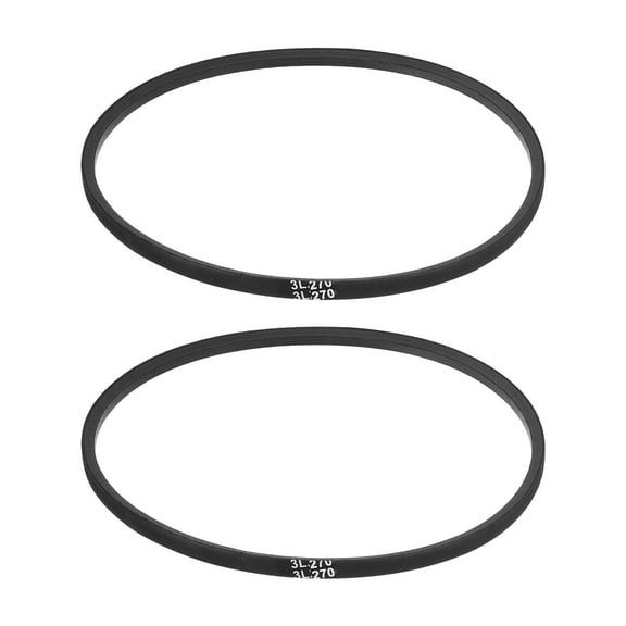 2 Pack 3L270 Classic Wrapped Rubber V-Belt, 27"(686mm) Outside Circumference, 3L Profile V Belt 3/8" Width 7/32" Height
