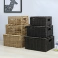 thumbnail image 6 of landege 1Pc Storage Baskets Imitation Rattan Woven Baskets Storage Boxes (Beige), 6 of 11