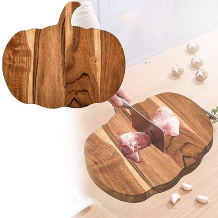 

GZHCGSM Kitchen Pumpkin Cutting Board Halloween Charcuterie Wooden Boards Halloween Pumpkin Shaped Wood Cutting Board Cooked Food Wooden Board For Chopping Meat Vegetables Fall Kitche