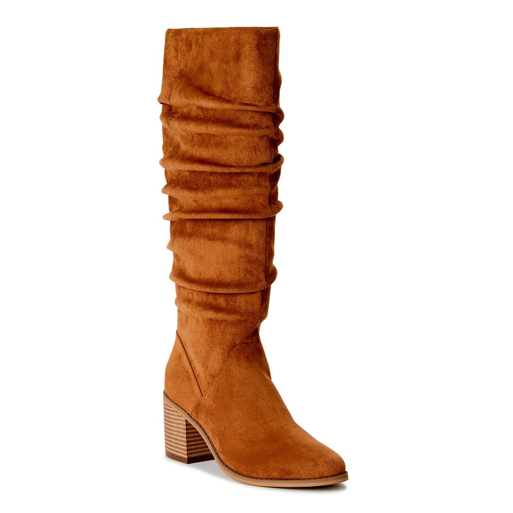 Time and Tru - Time and Tru Women's Tall Slouch Boots - Walmart.com ...