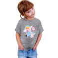 thumbnail image 2 of Hauts d'Été pour Tout-Petits Garçons Imprimés Éléphant Girafe Lion Col Rond Manches Courtes T-Shirt Gris 1 An-2 Ans, 2 of 3