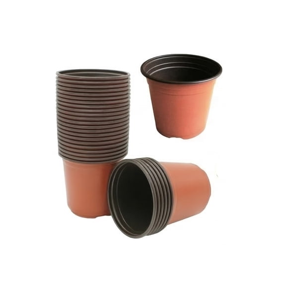 Nursery Pots 50 Pcs Plastic Small Plant Pots with Drainage Holes, Flexible Seed Starter Pots for Seedlings, Cuttings & Transplanting, Reusable Flower Pots for Indoor Outdoor Plants