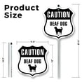 thumbnail image 2 of Caution Deaf Dog (2 Pack) 12 inch X 12 inch Shield Shaped Rust-Free Aluminum Metal Signs with Aluminum Mounting Stakes Weather Resistant Made in the USA, 2 of 8